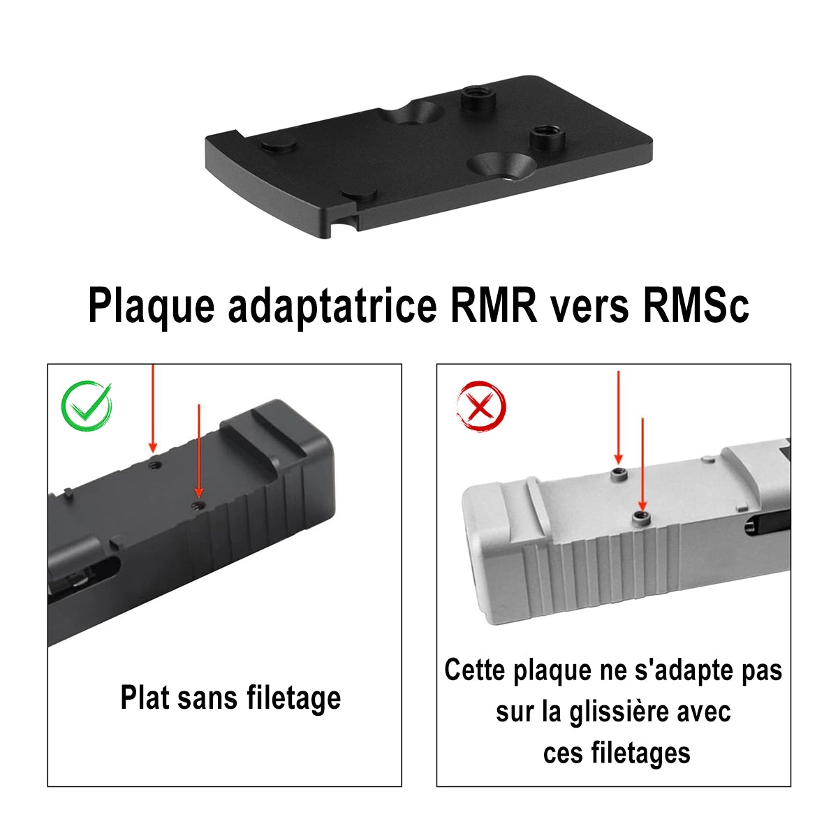 Osight Plaque adaptatrice RMR vers RMSc