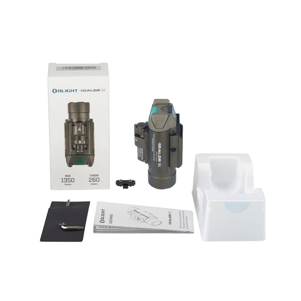 Olight Baldr Pro | Lampe Tactique Ultra Puissante Avec Laser Vert