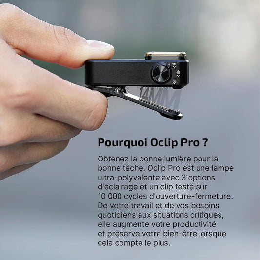 Olight Oclip Pro | Lampe gilet tactique 500 lm & lumière rouge — vue 2