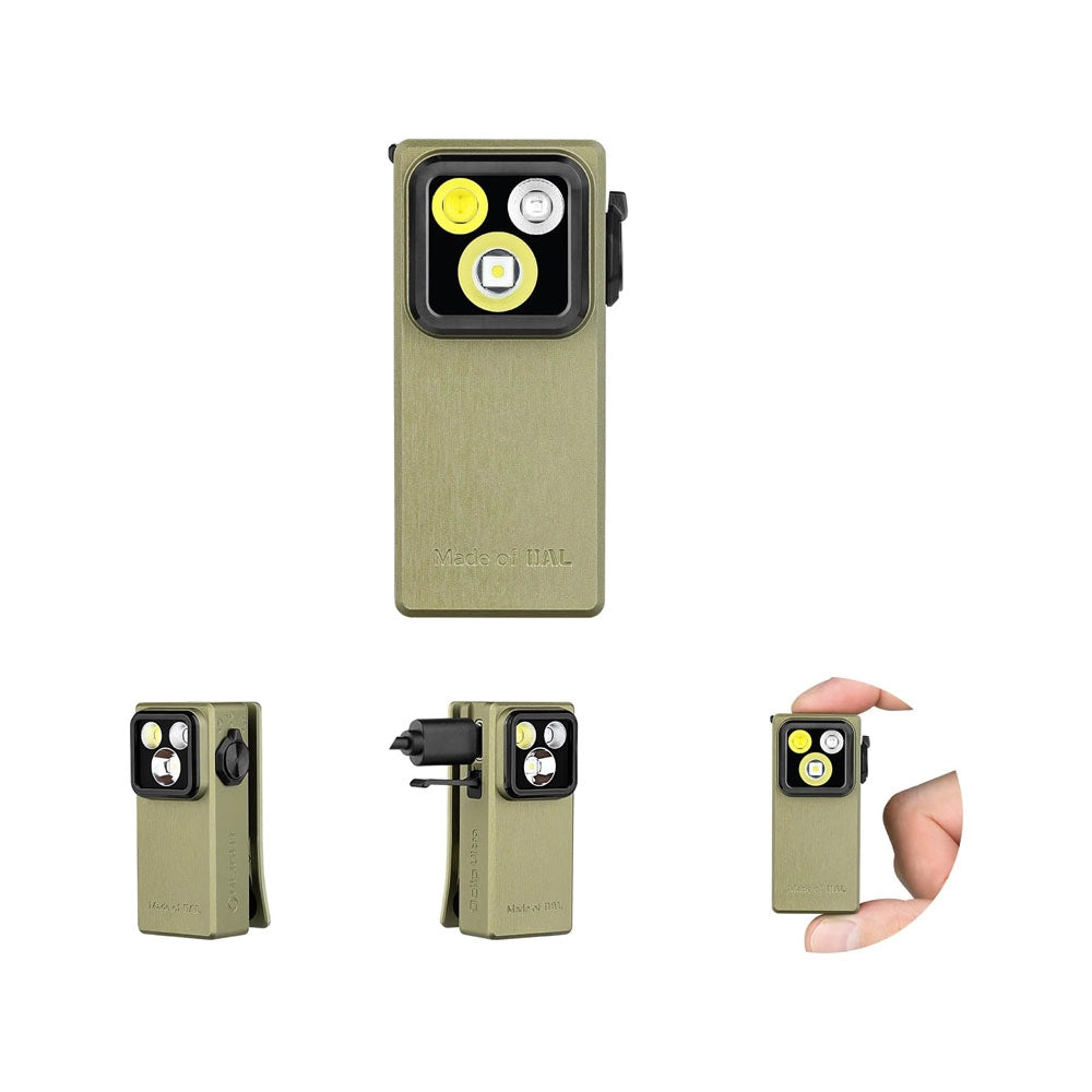 Olight Oclip Ultra | Mini lampe à clip avec faisceau large, concentré et UV