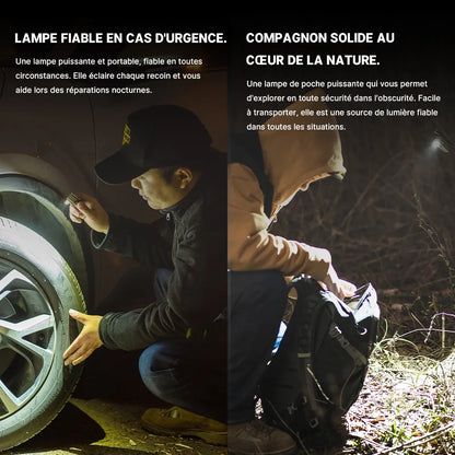 Olight Oclip Ultra | Mini lampe à clip avec faisceau large, concentré et UV