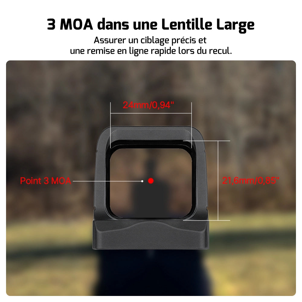 Osight | Optique RMR 3 MOA avec Capuchon de Chargement Magnétique