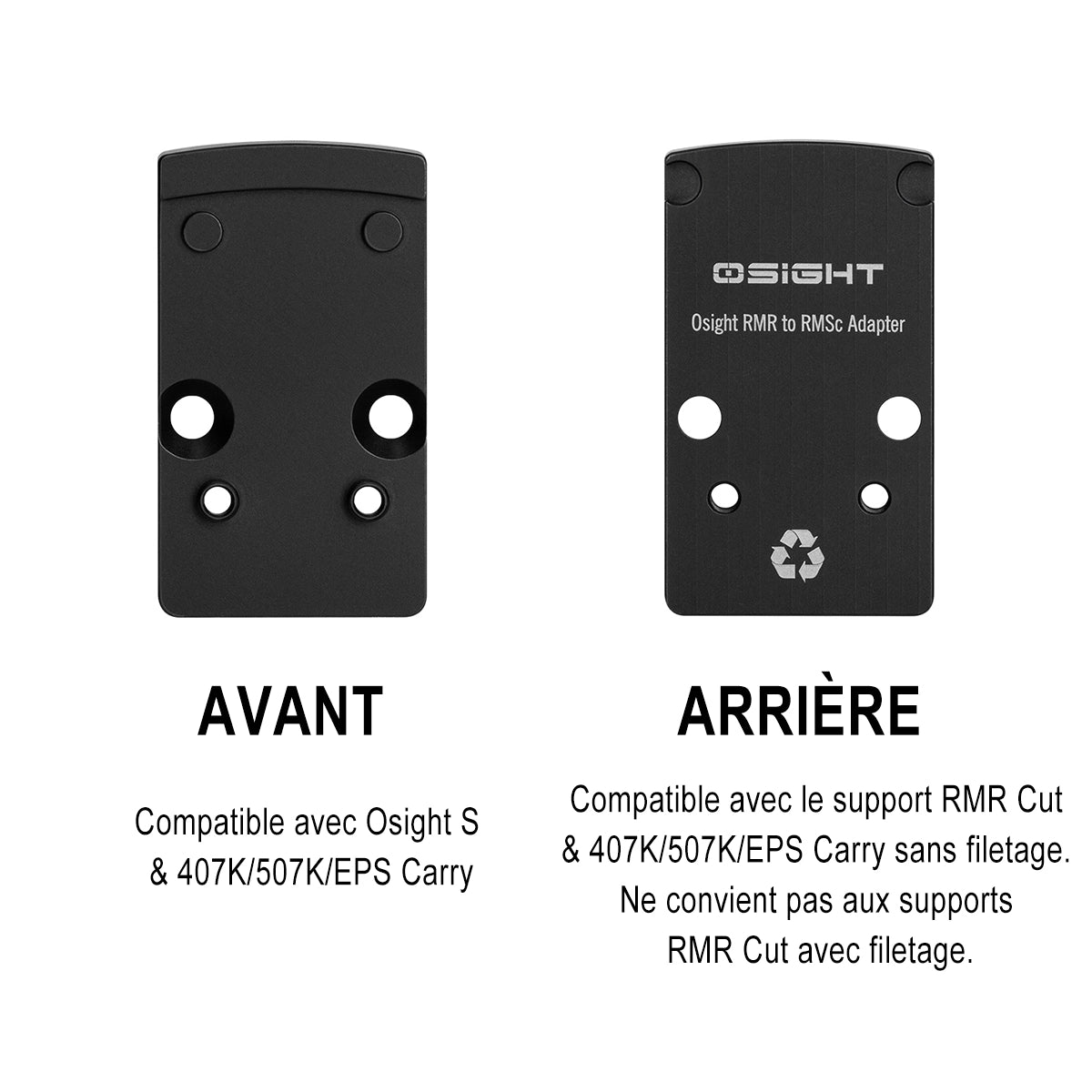 Osight Plaque adaptatrice RMR vers RMSc