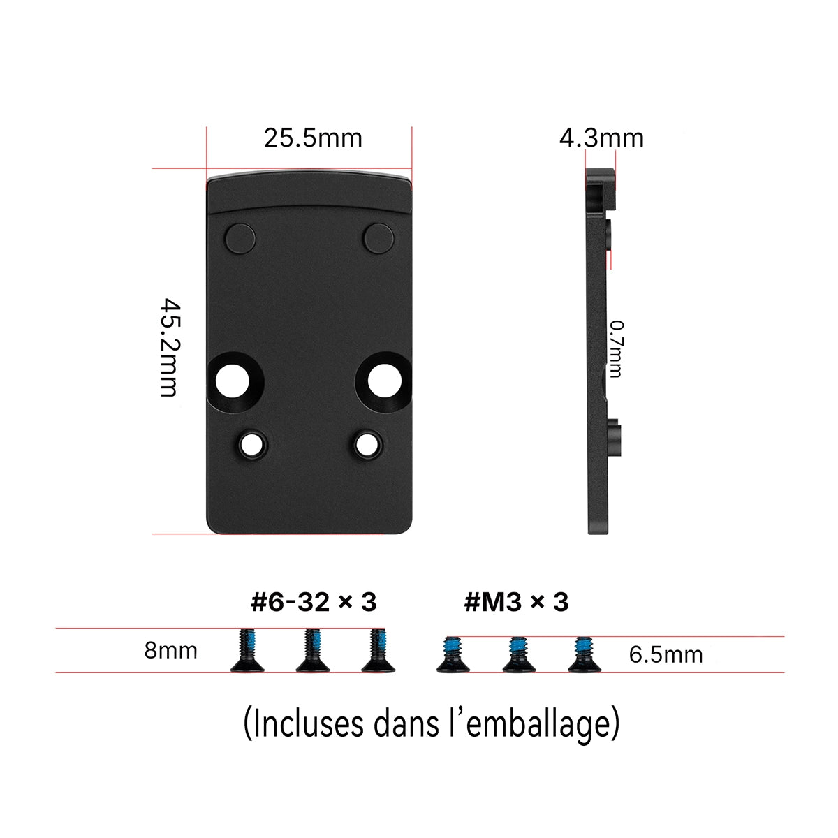 Osight Plaque adaptatrice RMR vers RMSc