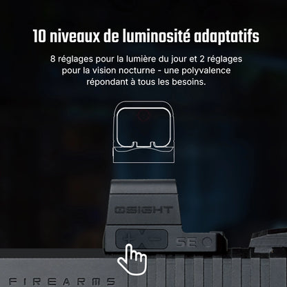 Osight SE | Optique fermée à point rouge avec empreinte RMSc et batterie remplaçable