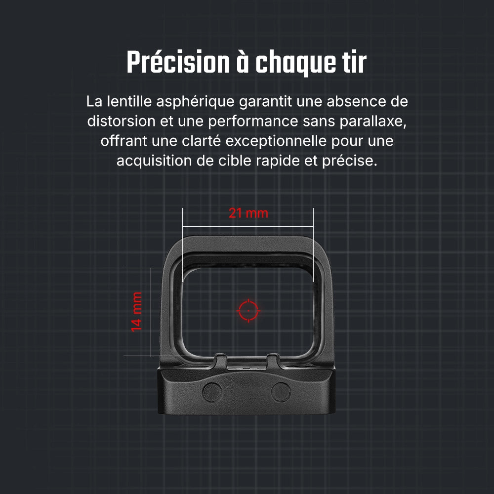 Osight SE | Optique fermée à point rouge avec empreinte RMSc et batterie remplaçable