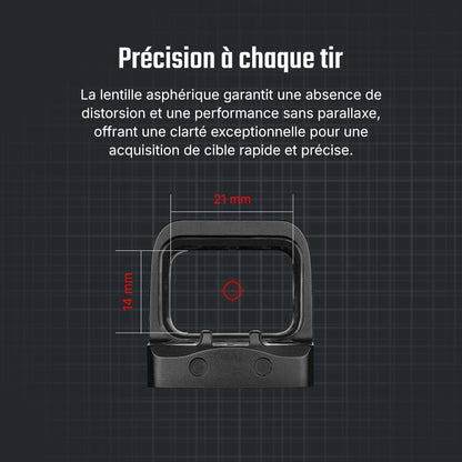 Osight SE | Optique fermée à point rouge avec empreinte RMSc et batterie remplaçable