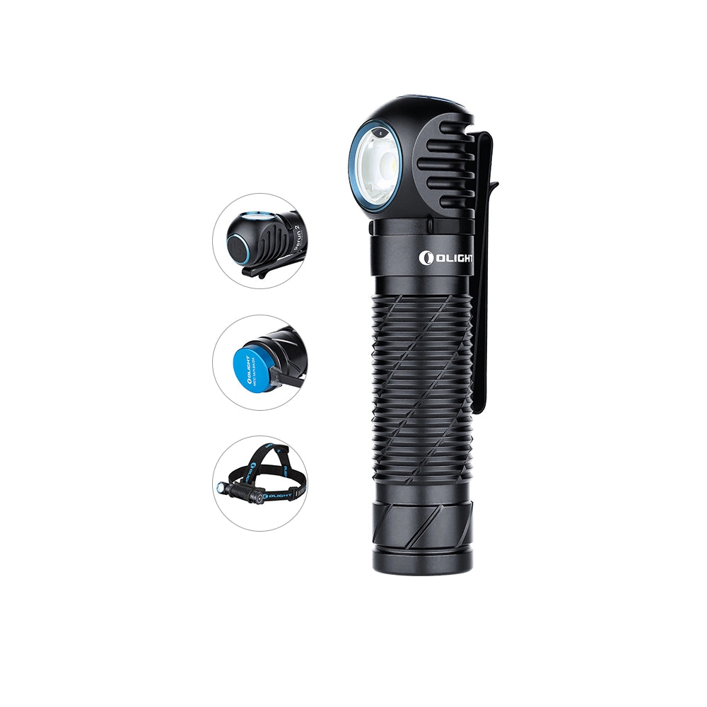 Olight Perun 2 - Lampe Frontale Puissante Rechargeable Orientable