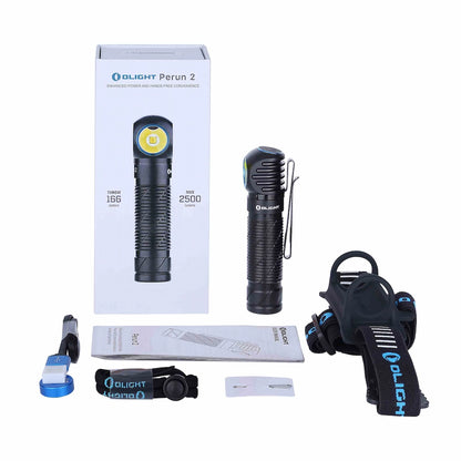 Olight Perun 2 - Lampe Frontale Puissante Rechargeable Orientable