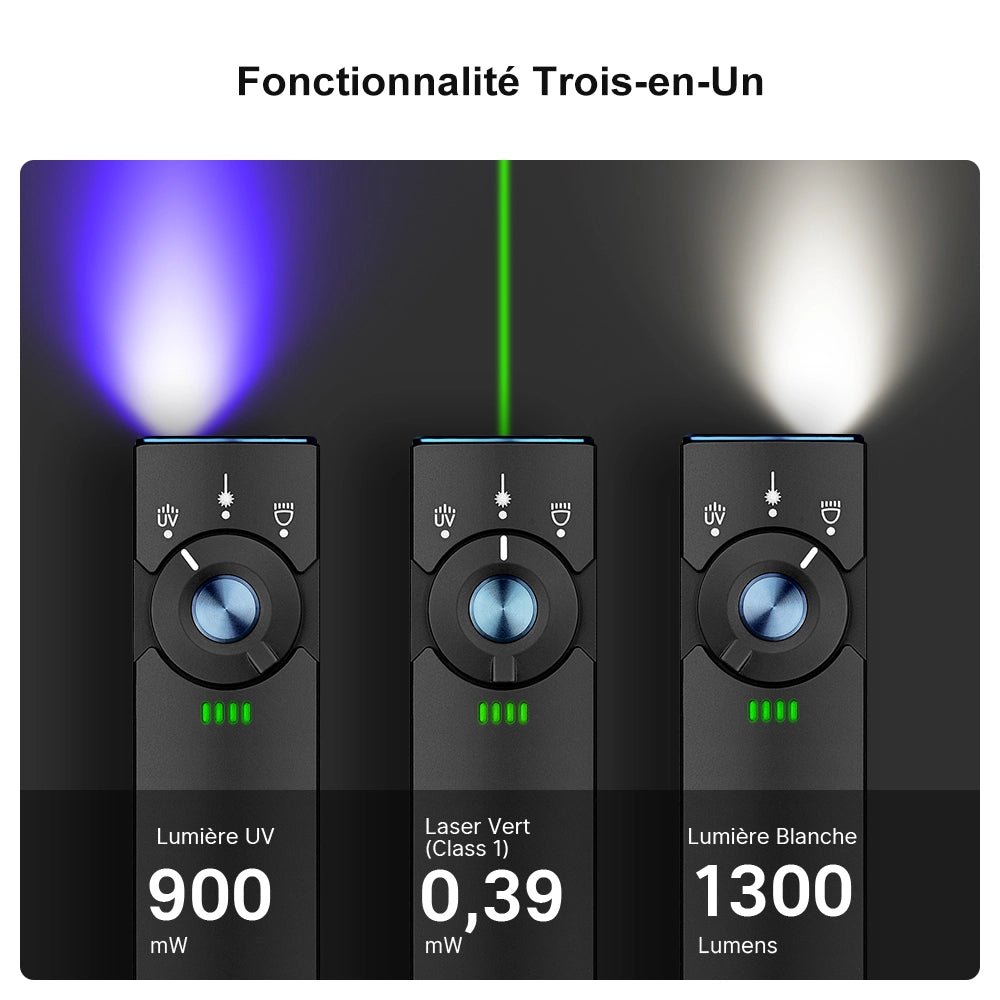 Olight Arkfeld Pro | Lampe torche LED avec laser et UV