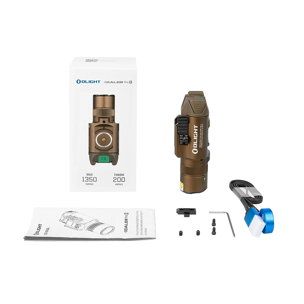 Olight Baldr Pro R | Lampe tactique avec laser vert & 1350 lumens LED